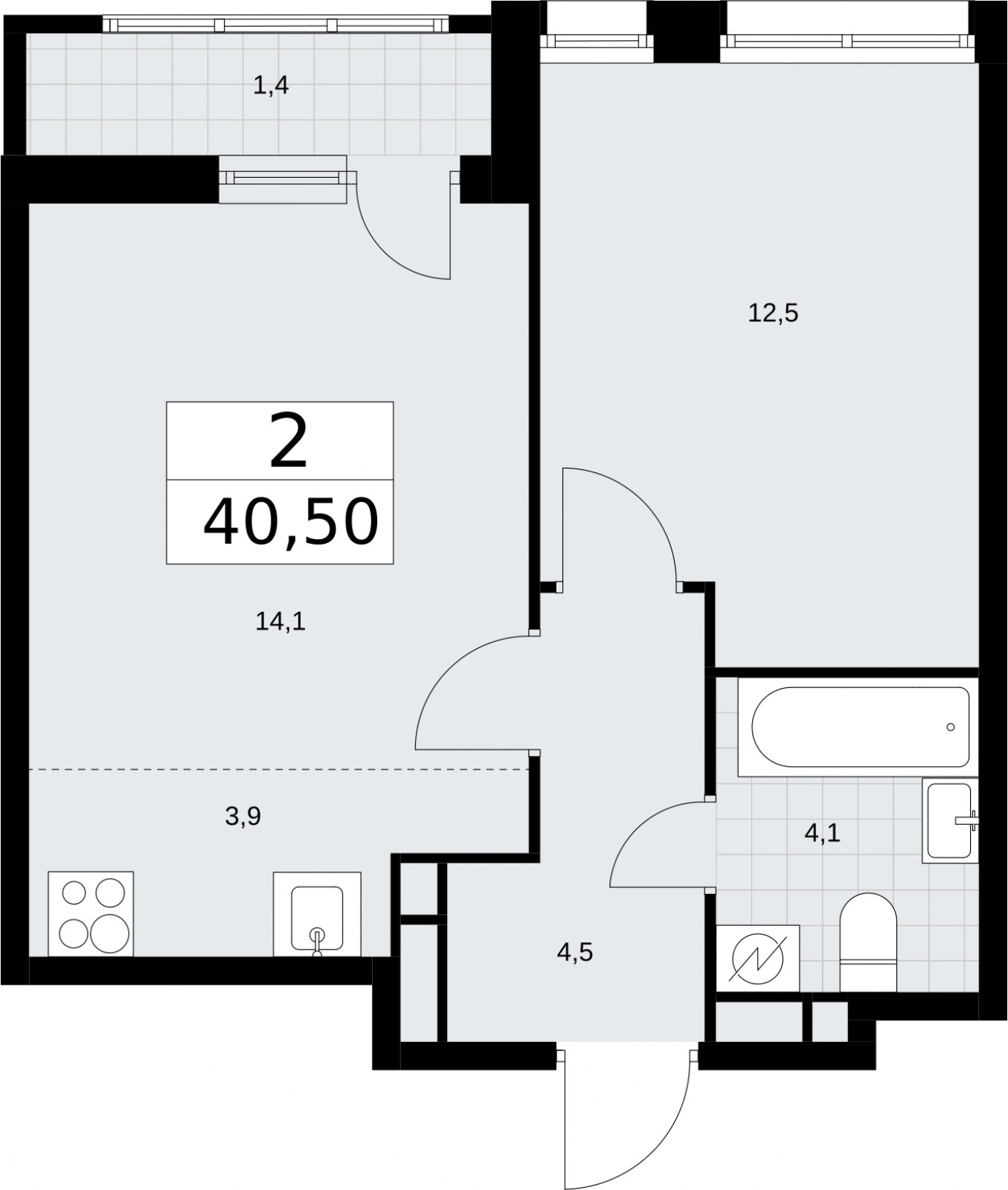 4-комнатная квартира с отделкой в ЖК Новая Жизнь на 23 этаже в 1 секции. Сдача в 2 кв. 2025 г.