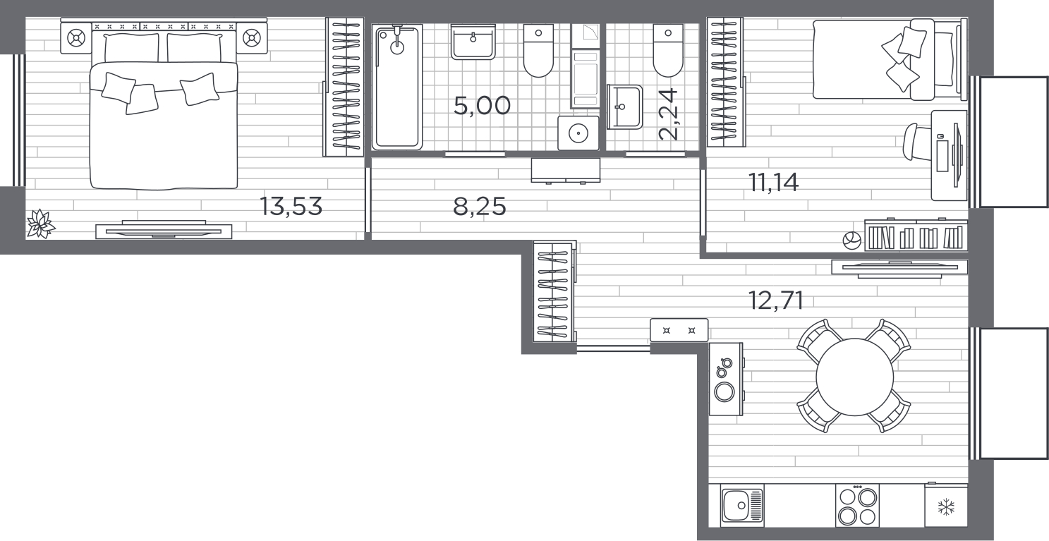 1-комнатная квартира (Студия) с отделкой в ЖК Putilov AVENIR на 9 этаже в 1 секции. Сдача в 1 кв. 2022 г.