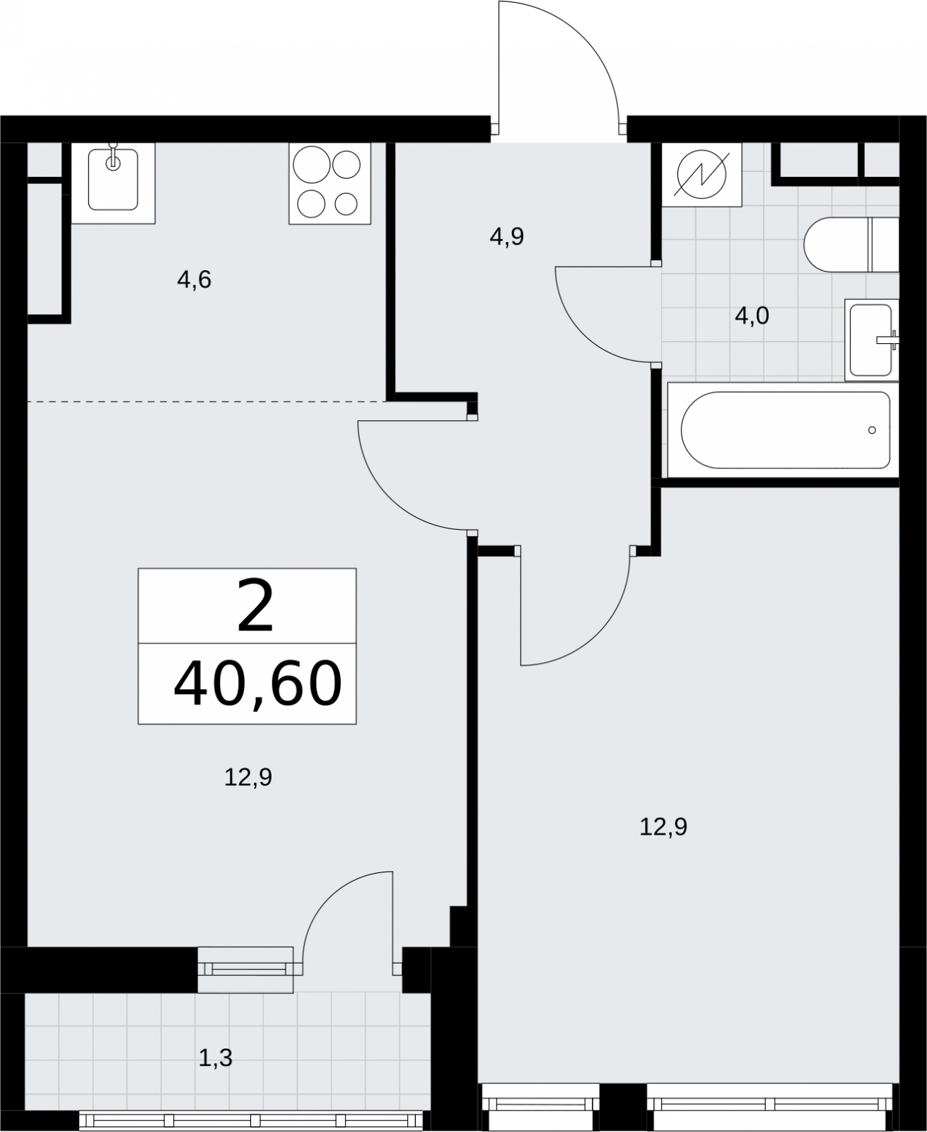 5-комнатная квартира с отделкой в ЖК ERA на 27 этаже в 1 секции. Сдача в 3 кв. 2026 г.