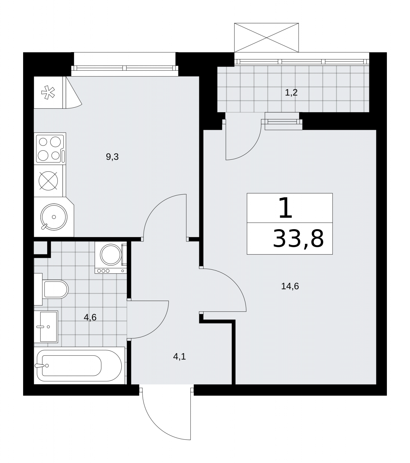 2-комнатная квартира в ЖК Императорские Мытищи на 1 этаже в 35 секции. Сдача в 2 кв. 2022 г.