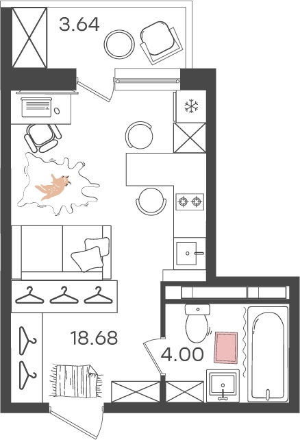 3-комнатная квартира с отделкой в ЖК Квартал Метроном на 19 этаже в 3 секции. Сдача в 3 кв. 2026 г.