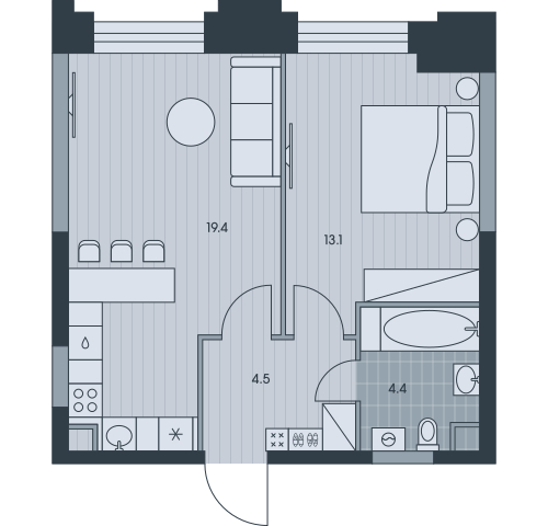 3-комнатная квартира с отделкой в ЖК Квартал Метроном на 31 этаже в 1 секции. Сдача в 3 кв. 2026 г.