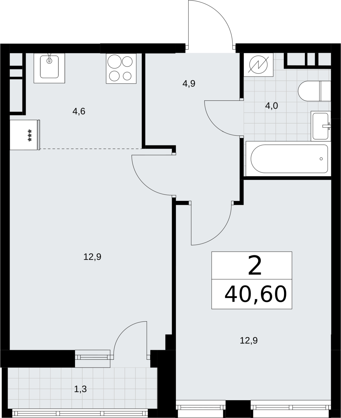 3-комнатная квартира с отделкой в ЖК Квартал Метроном на 19 этаже в 1 секции. Сдача в 3 кв. 2026 г.