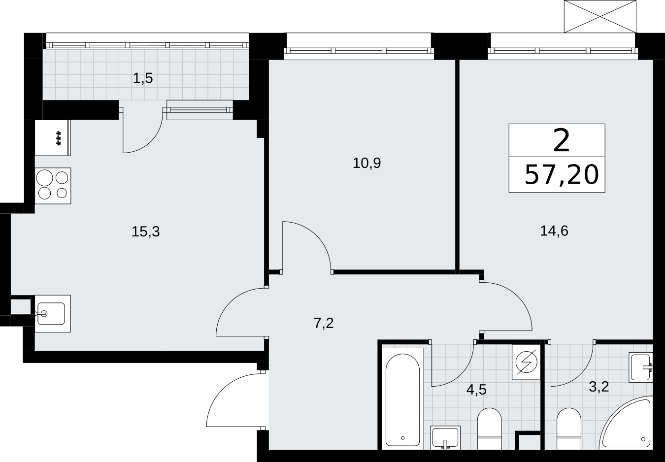 1-комнатная квартира с отделкой в ЖК Лисичанская, 22 на 3 этаже в 1 секции. Сдача в 4 кв. 2025 г.