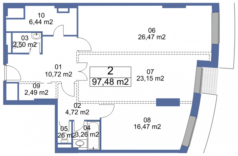3-комнатная квартира с отделкой в ЖК Маяк на 4 этаже в 2 секции. Сдача в 2 кв. 2019 г.