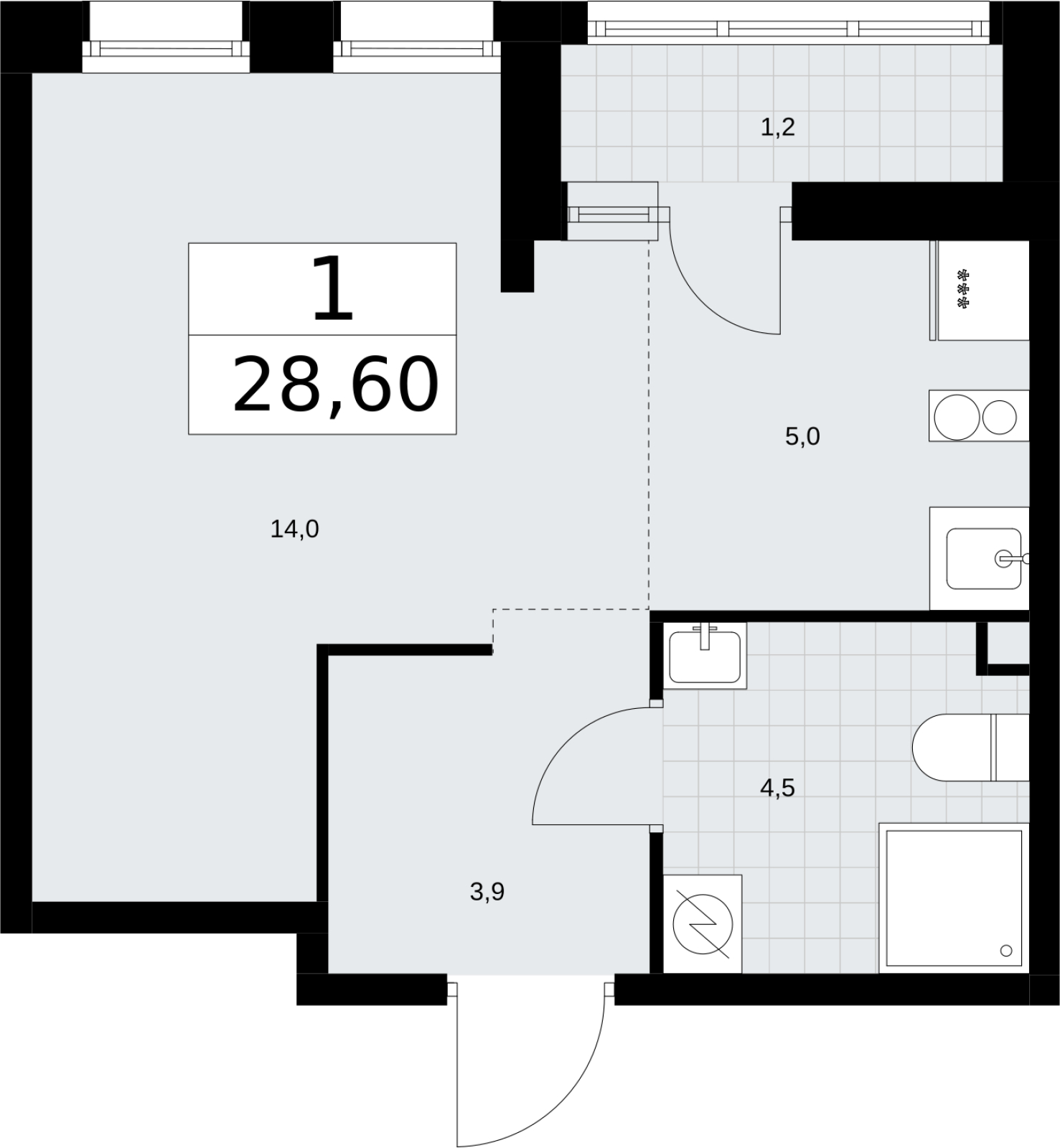 2-комнатная квартира с отделкой в ЖК Кислород на 17 этаже в 1 секции. Сдача в 2 кв. 2025 г.
