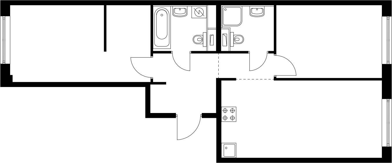 3-комнатная квартира с отделкой в ЖК Родные кварталы на 5 этаже в 4 секции. Сдача в 4 кв. 2026 г.