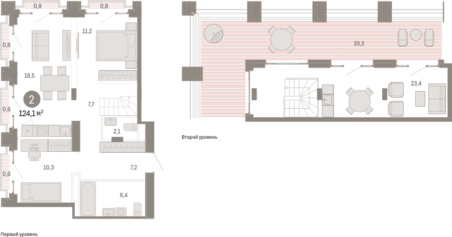 2-комнатная квартира в ЖК HIGH LIFE на 12 этаже в 1 секции. Сдача в 1 кв. 2025 г.