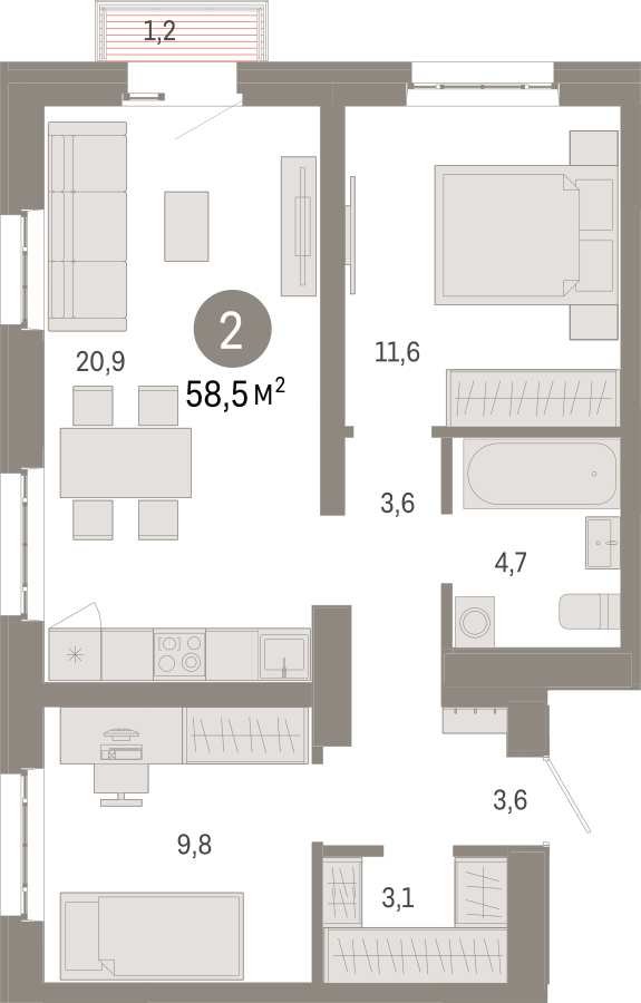 5-комнатная квартира в ЖК MYPRIORITY Basmanny на 8 этаже в 12 секции. Сдача в 3 кв. 2024 г.