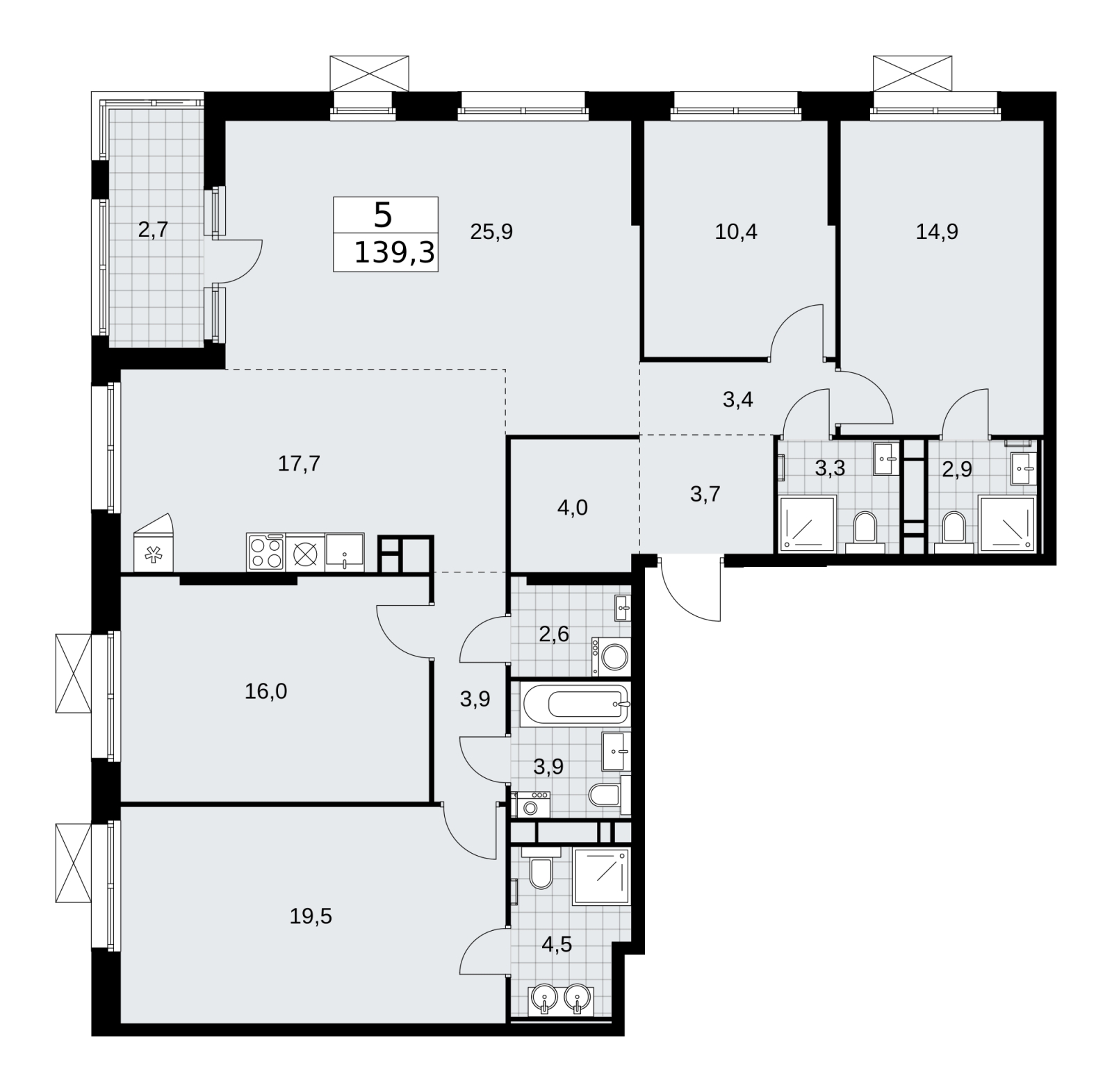 1-комнатная квартира в ЖК Скандинавия на 12 этаже в 4 секции. Сдача в 3 кв. 2025 г.