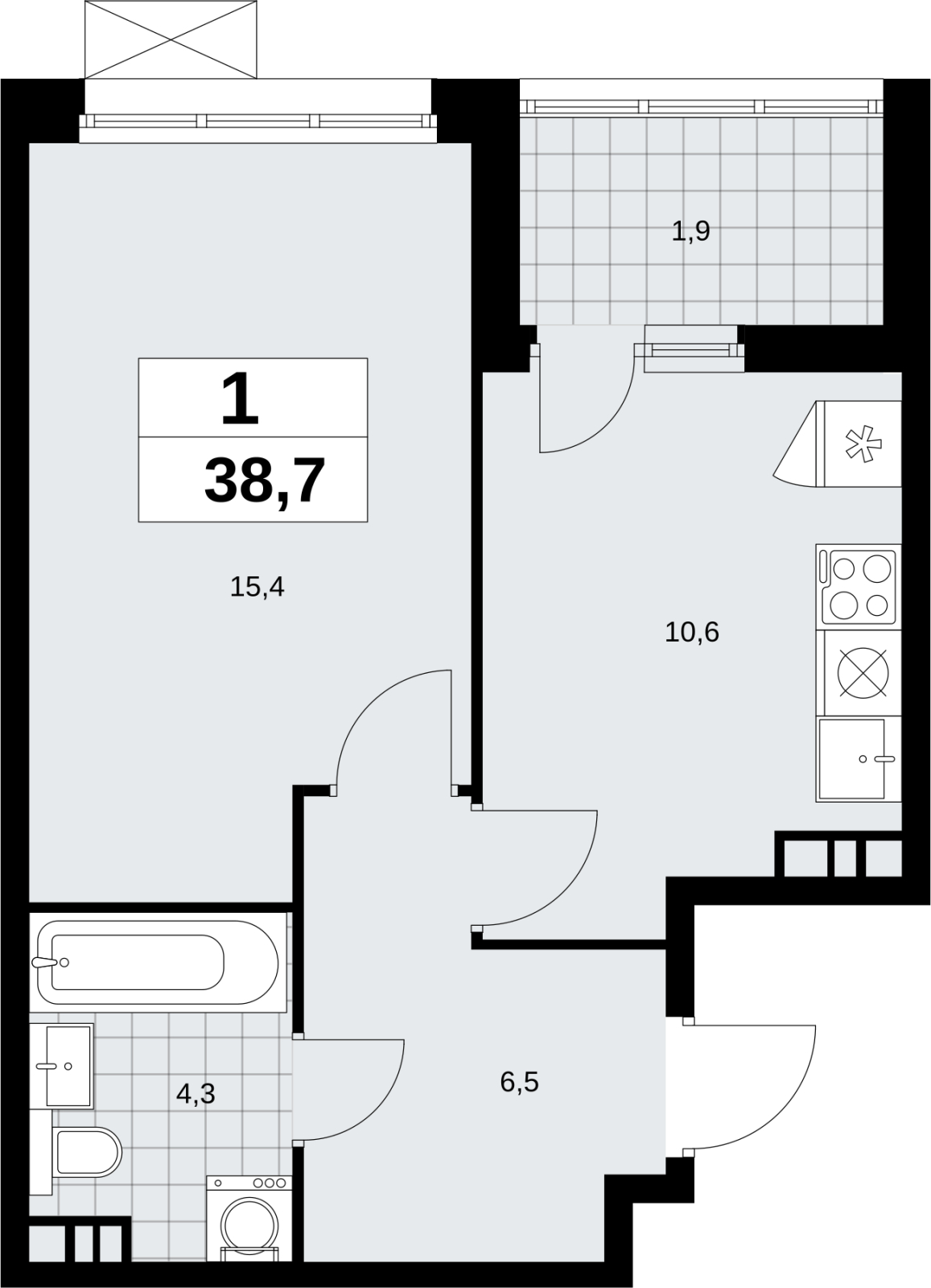 3-комнатная квартира с отделкой в ЖК Скандинавия на 2 этаже в 1 секции. Сдача в 1 кв. 2026 г.