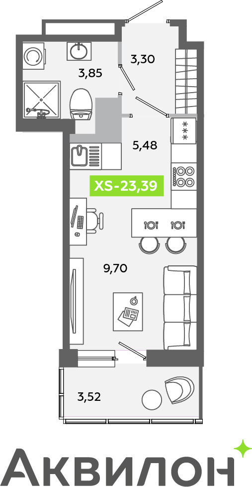 3-комнатная квартира в ЖК 1А Первомайская на 6 этаже в 2 секции. Дом сдан.