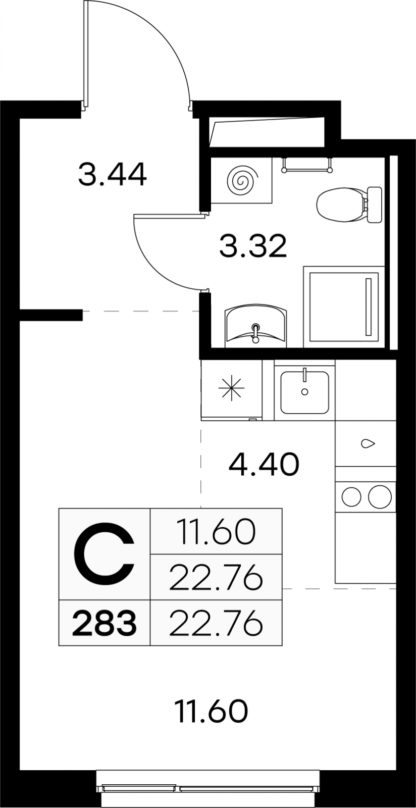 1-комнатная квартира с отделкой в ЖК 1А Первомайская на 2 этаже в 2 секции. Дом сдан.