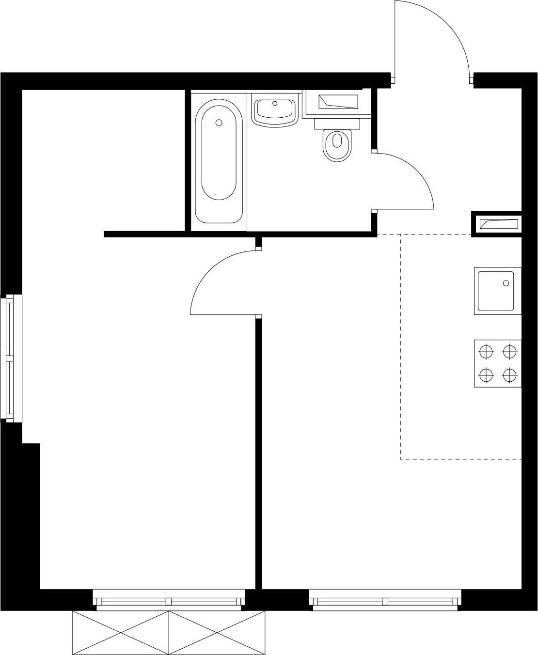 1-комнатная квартира с отделкой в ЖК Янинский лес на 5 этаже в 2 секции. Сдача в 1 кв. 2026 г.