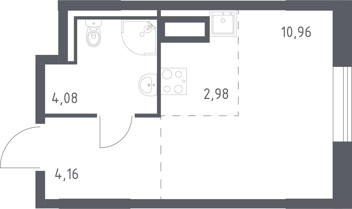 1-комнатная квартира с отделкой в ЖК Квартал Лаголово на 6 этаже в 7 секции. Сдача в 4 кв. 2025 г.