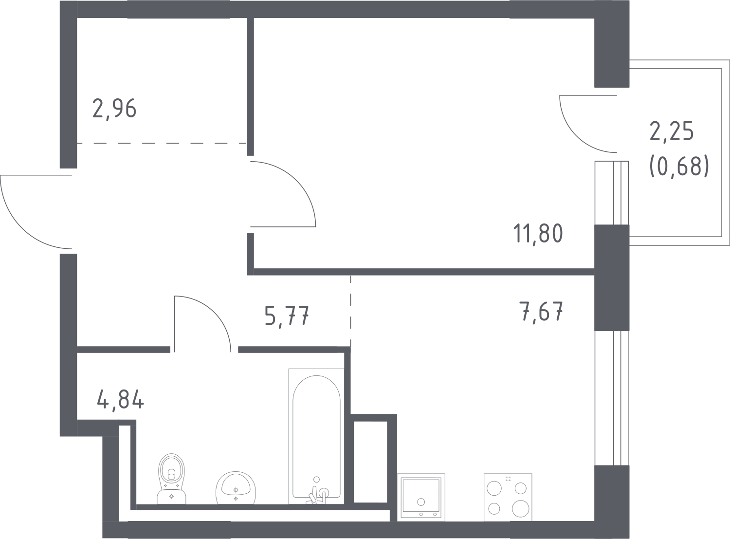 3-комнатная квартира с отделкой в ЖК Portland на 9 этаже в 1 секции. Сдача в 4 кв. 2025 г.