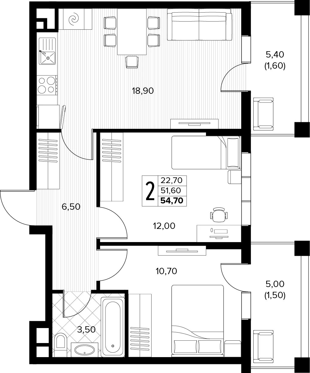 1-комнатная квартира в ЖК Беринг на 9 этаже в 4 секции. Сдача в 4 кв. 2025 г.