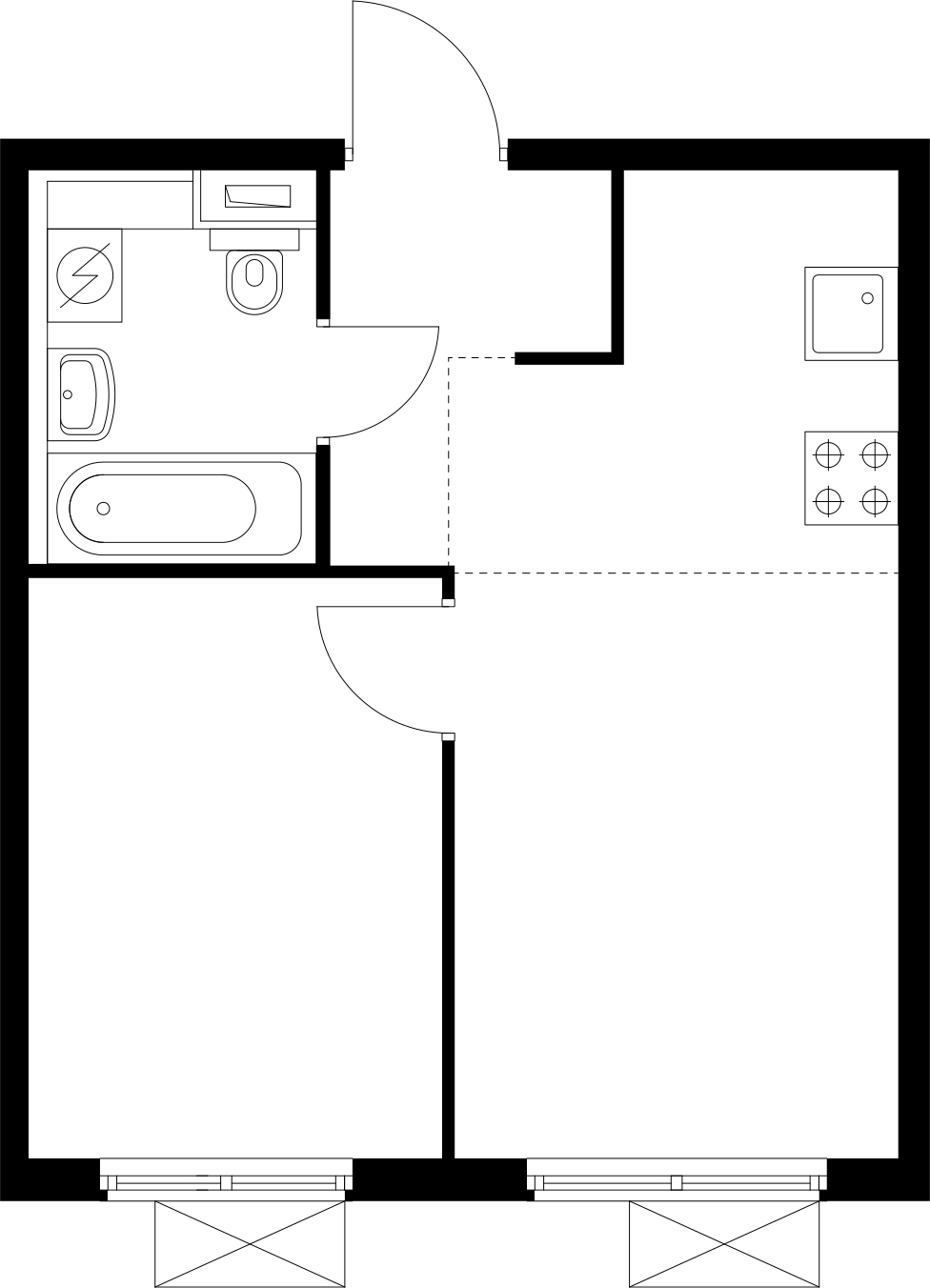 3-комнатная квартира в ЖК Беринг на 14 этаже в 5 секции. Сдача в 4 кв. 2025 г.