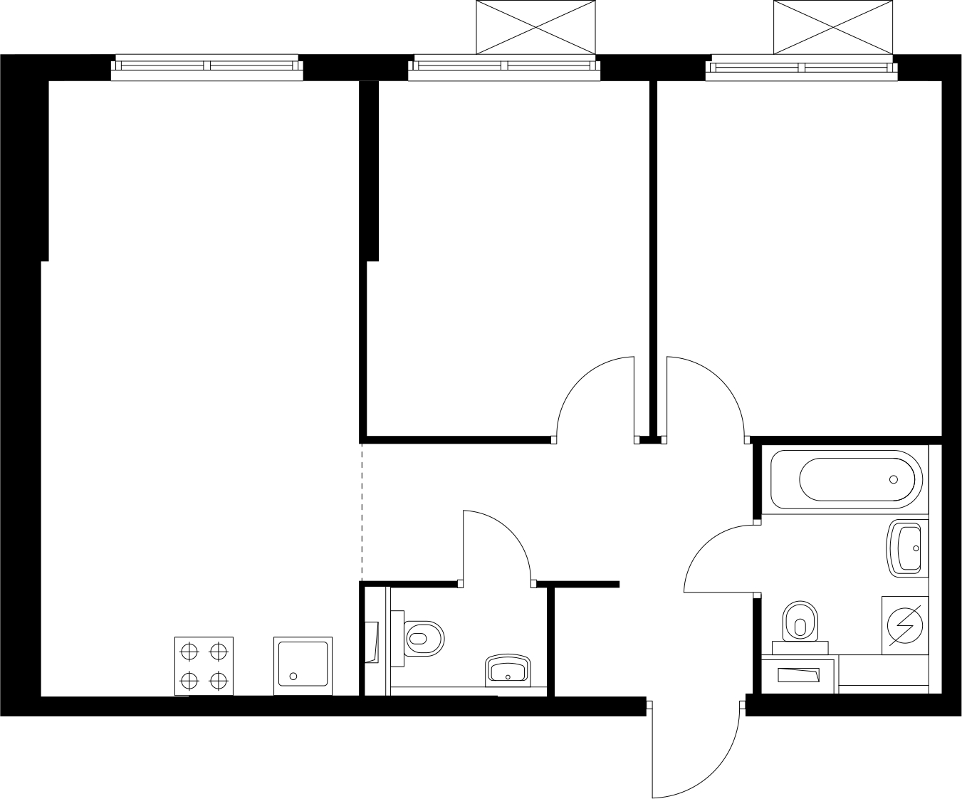 1-комнатная квартира (Студия) с отделкой в ЖК Таллинский парк на 5 этаже в 4 секции. Сдача в 3 кв. 2025 г.