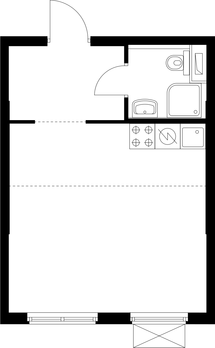 1-комнатная квартира (Студия) с отделкой в ЖК Таллинский парк на 4 этаже в 1 секции. Сдача в 3 кв. 2025 г.