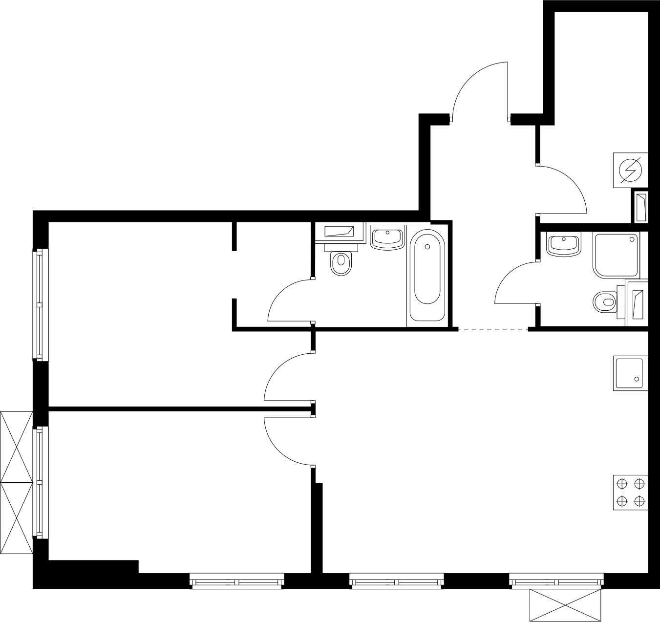 1-комнатная квартира (Студия) с отделкой в ЖК Таллинский парк на 9 этаже в 3 секции. Сдача в 3 кв. 2025 г.