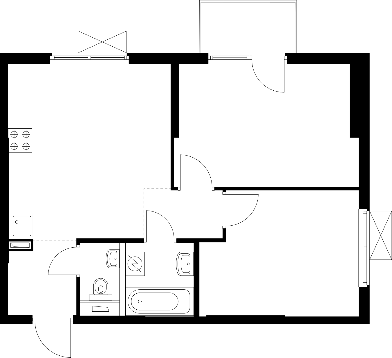 1-комнатная квартира (Студия) с отделкой в ЖК Юнтолово на 3 этаже в 1 секции. Сдача в 2 кв. 2026 г.