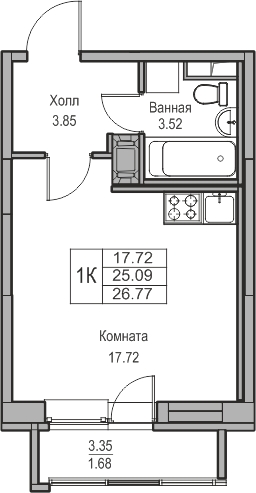 4-комнатная квартира с отделкой в ЖК Юнтолово на 15 этаже в 1 секции. Сдача в 2 кв. 2026 г.