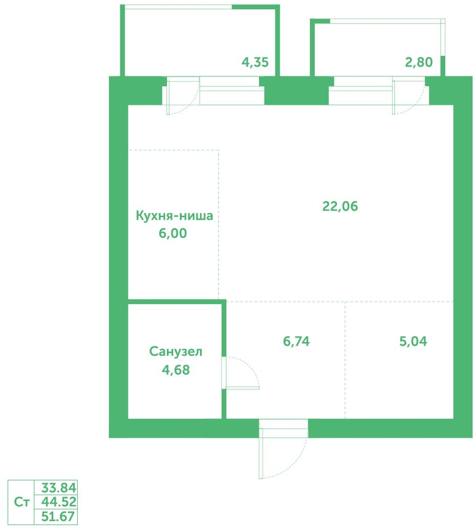 3-комнатная квартира с отделкой в ЖК Квартал Лаголово на 2 этаже в 10 секции. Сдача в 3 кв. 2025 г.