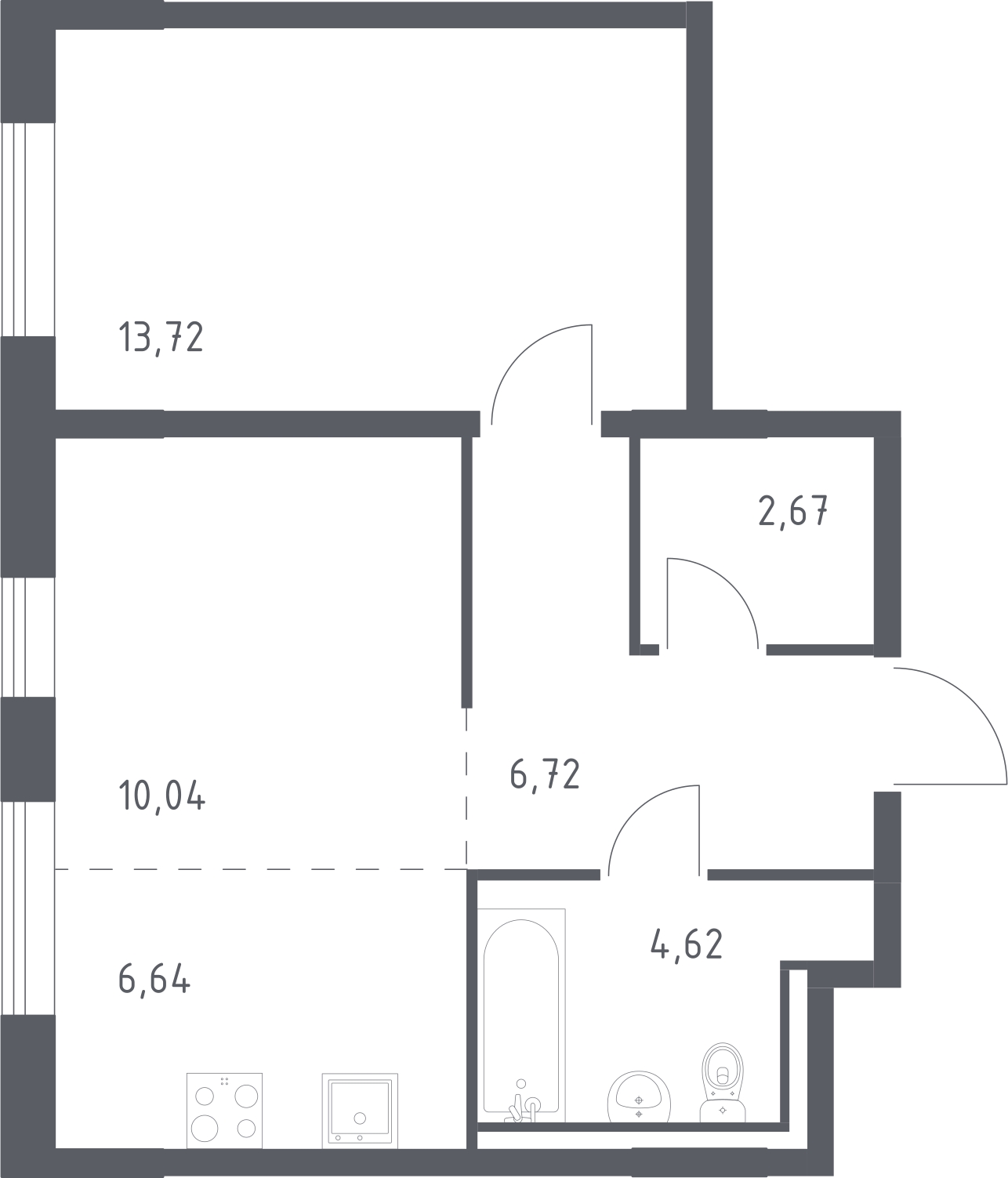 3-комнатная квартира с отделкой в ЖК Таллинский парк на 12 этаже в 4 секции. Сдача в 3 кв. 2025 г.