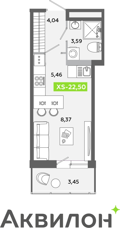 4-комнатная квартира с отделкой в ЖК Юнтолово на 20 этаже в 1 секции. Сдача в 2 кв. 2026 г.