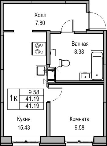 2-комнатная квартира с отделкой в ЖК Янинский лес на 7 этаже в 1 секции. Сдача в 1 кв. 2026 г.
