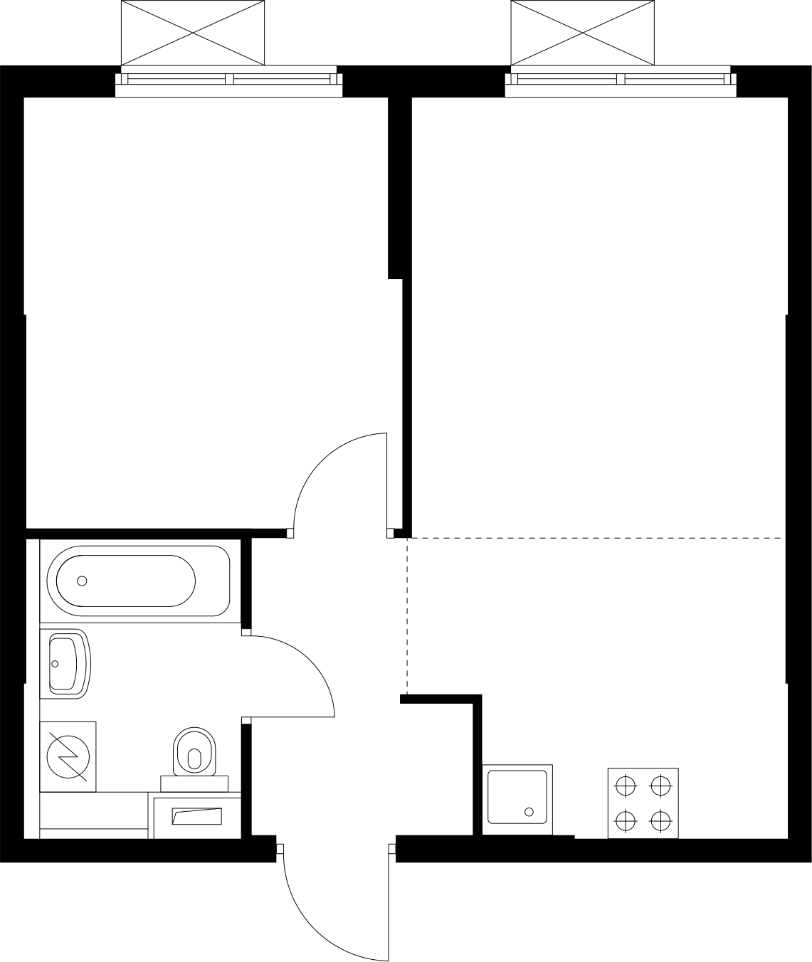 1-комнатная квартира с отделкой в ЖК Аквилон ЯНИНО на 8 этаже в 1 секции. Сдача в 4 кв. 2026 г.