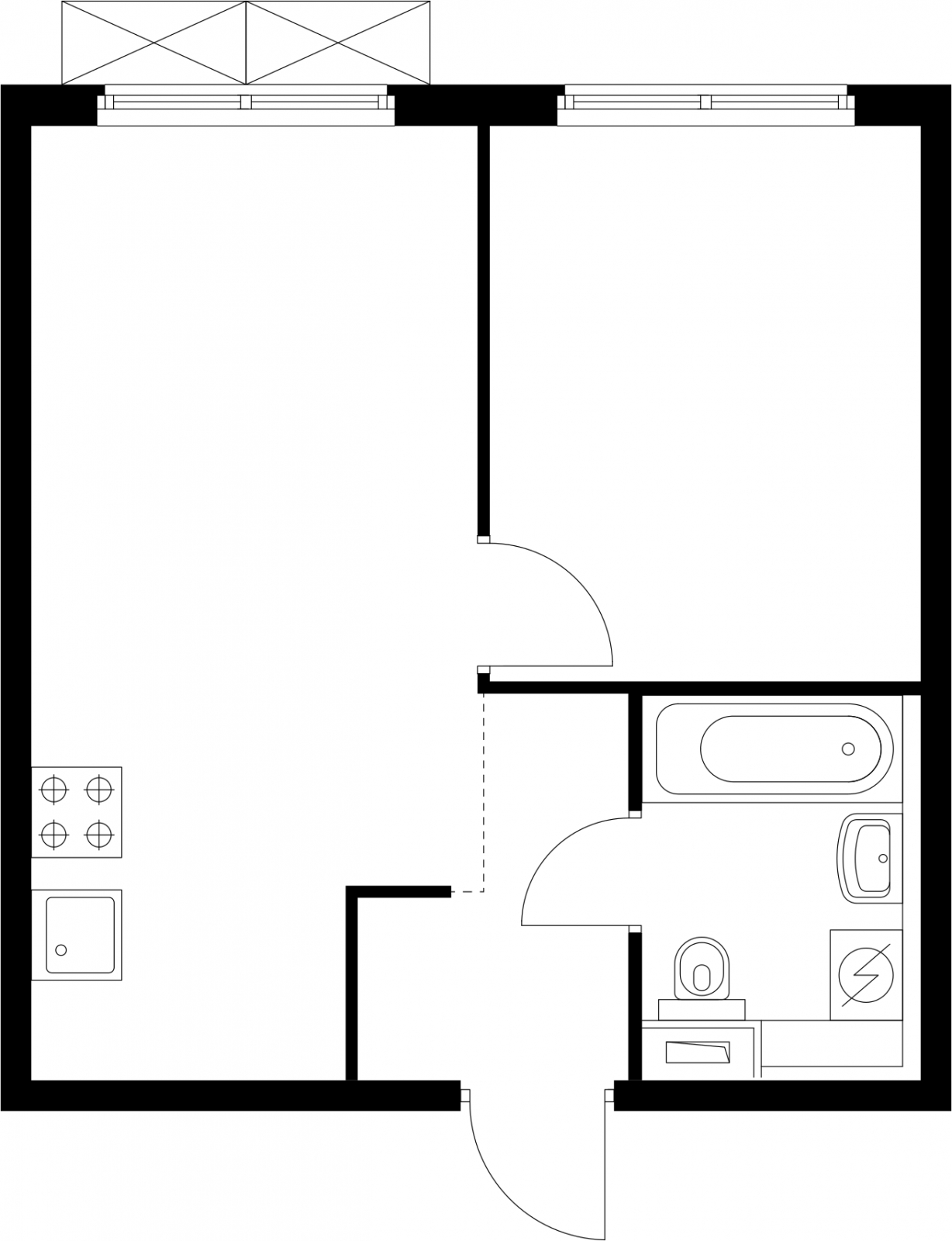 2-комнатная квартира в ЖК EVER на 17 этаже в 1 секции. Сдача в 3 кв. 2025 г.