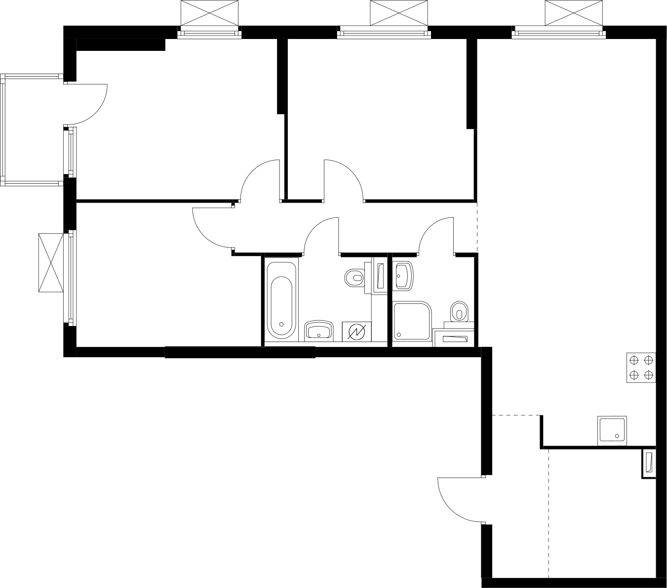 1-комнатная квартира (Студия) с отделкой в ЖК Янинский лес на 14 этаже в 1 секции. Сдача в 1 кв. 2026 г.