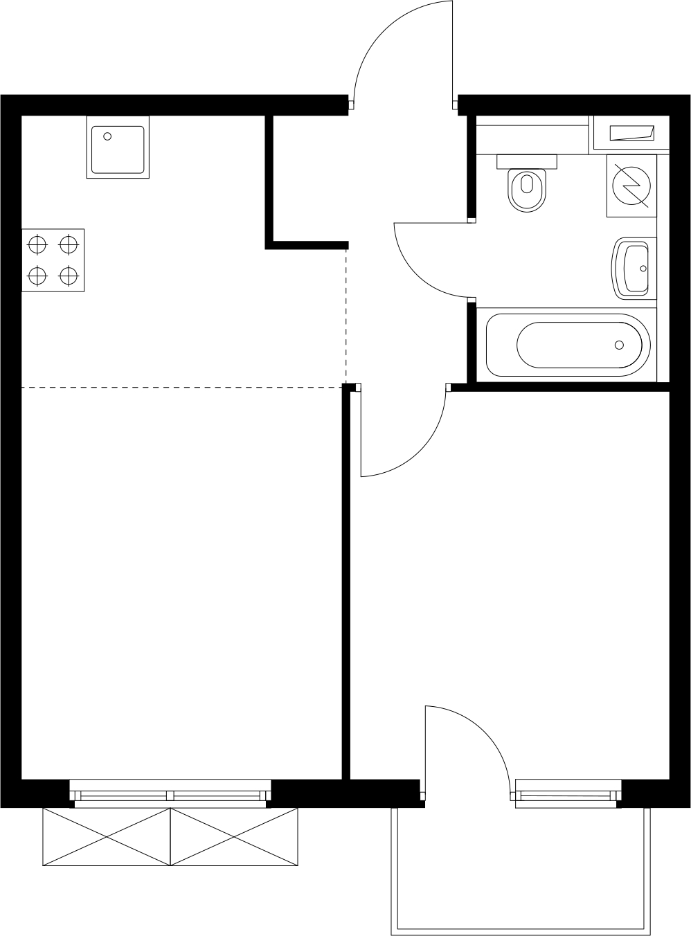 1-комнатная квартира с отделкой в ЖК Янинский лес на 13 этаже в 2 секции. Сдача в 1 кв. 2026 г.