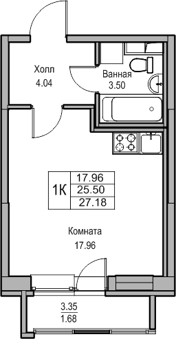 1-комнатная квартира с отделкой в ЖК Таллинский парк на 5 этаже в 3 секции. Сдача в 4 кв. 2024 г.