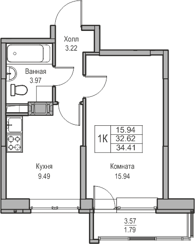 2-комнатная квартира с отделкой в ЖК Янинский лес на 3 этаже в 2 секции. Сдача в 1 кв. 2026 г.