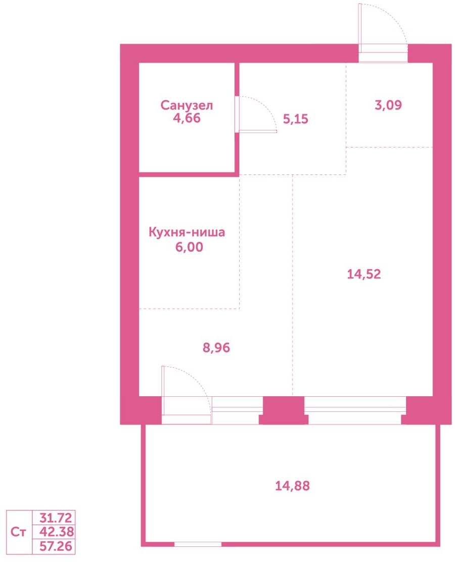 2-комнатная квартира с отделкой в ЖК Таллинский парк на 12 этаже в 3 секции. Сдача в 4 кв. 2024 г.