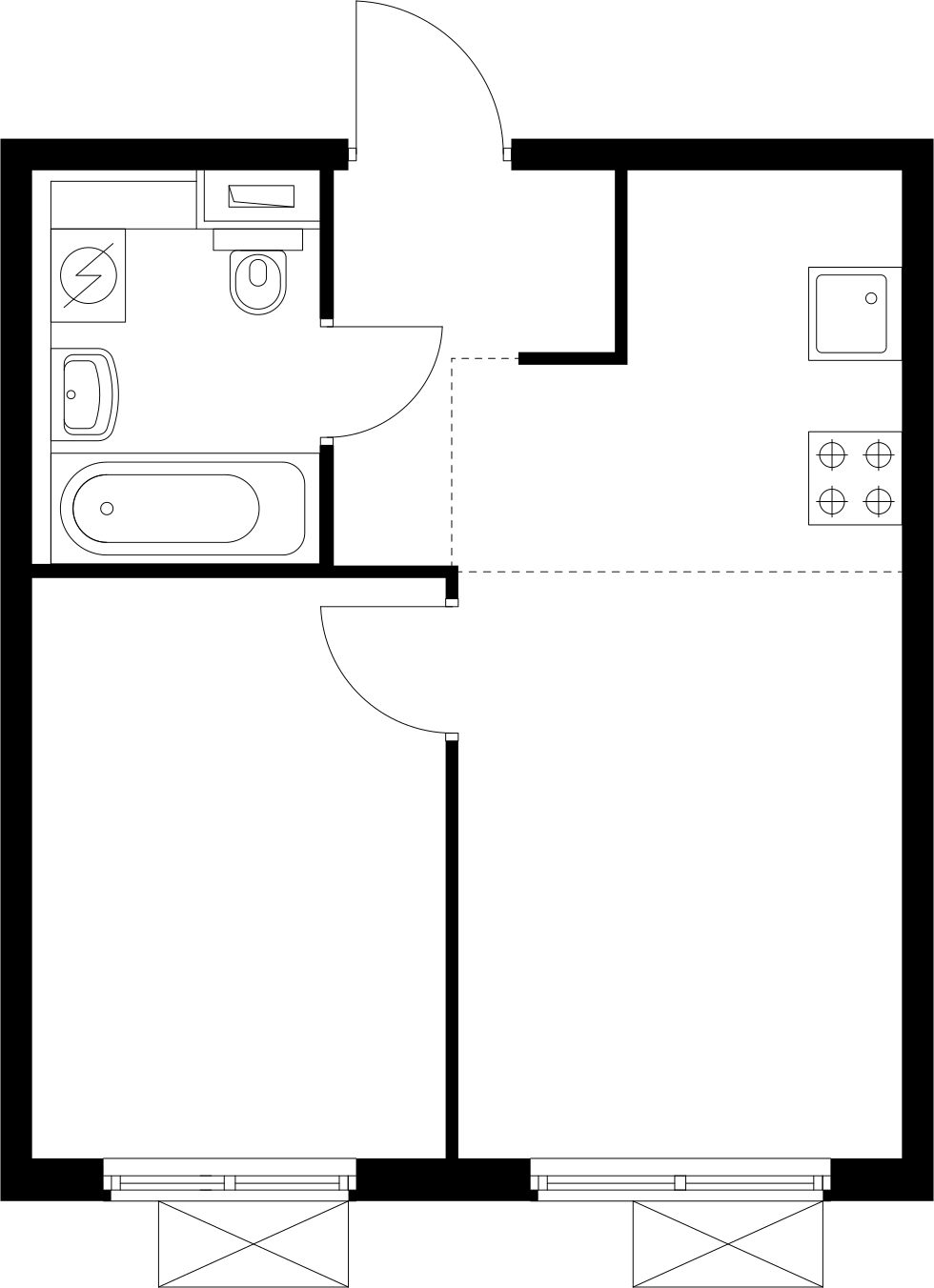 1-комнатная квартира с отделкой в ЖК Янинский лес на 2 этаже в 3 секции. Сдача в 1 кв. 2026 г.