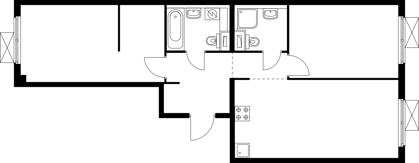 1-комнатная квартира с отделкой в ЖК Аквилон ЯНИНО на 9 этаже в 1 секции. Сдача в 4 кв. 2026 г.