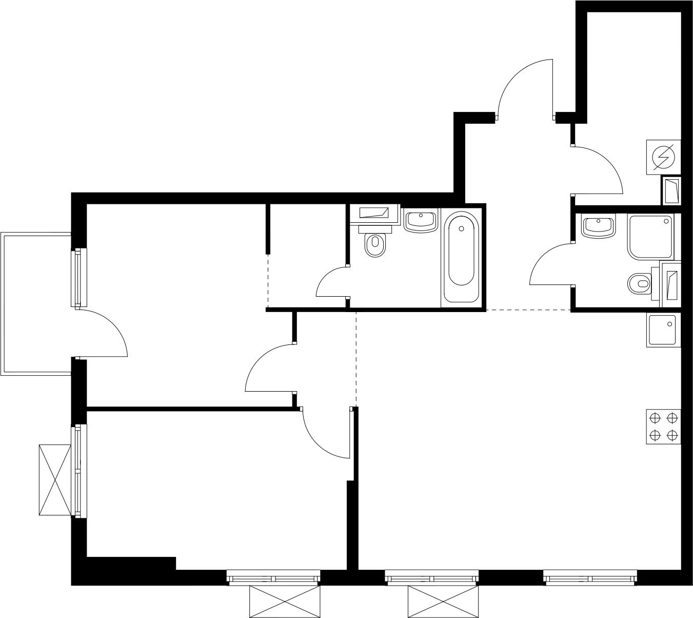 2-комнатная квартира с отделкой в ЖК Аквилон ЯНИНО на 1 этаже в 1 секции. Сдача в 4 кв. 2026 г.