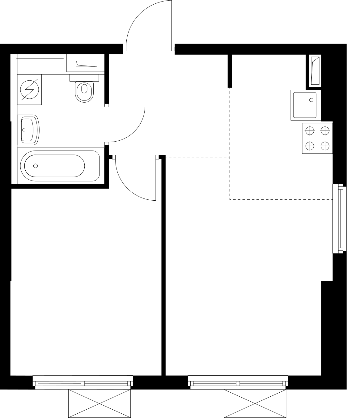 1-комнатная квартира с отделкой в ЖК Янинский лес на 1 этаже в 3 секции. Сдача в 1 кв. 2026 г.