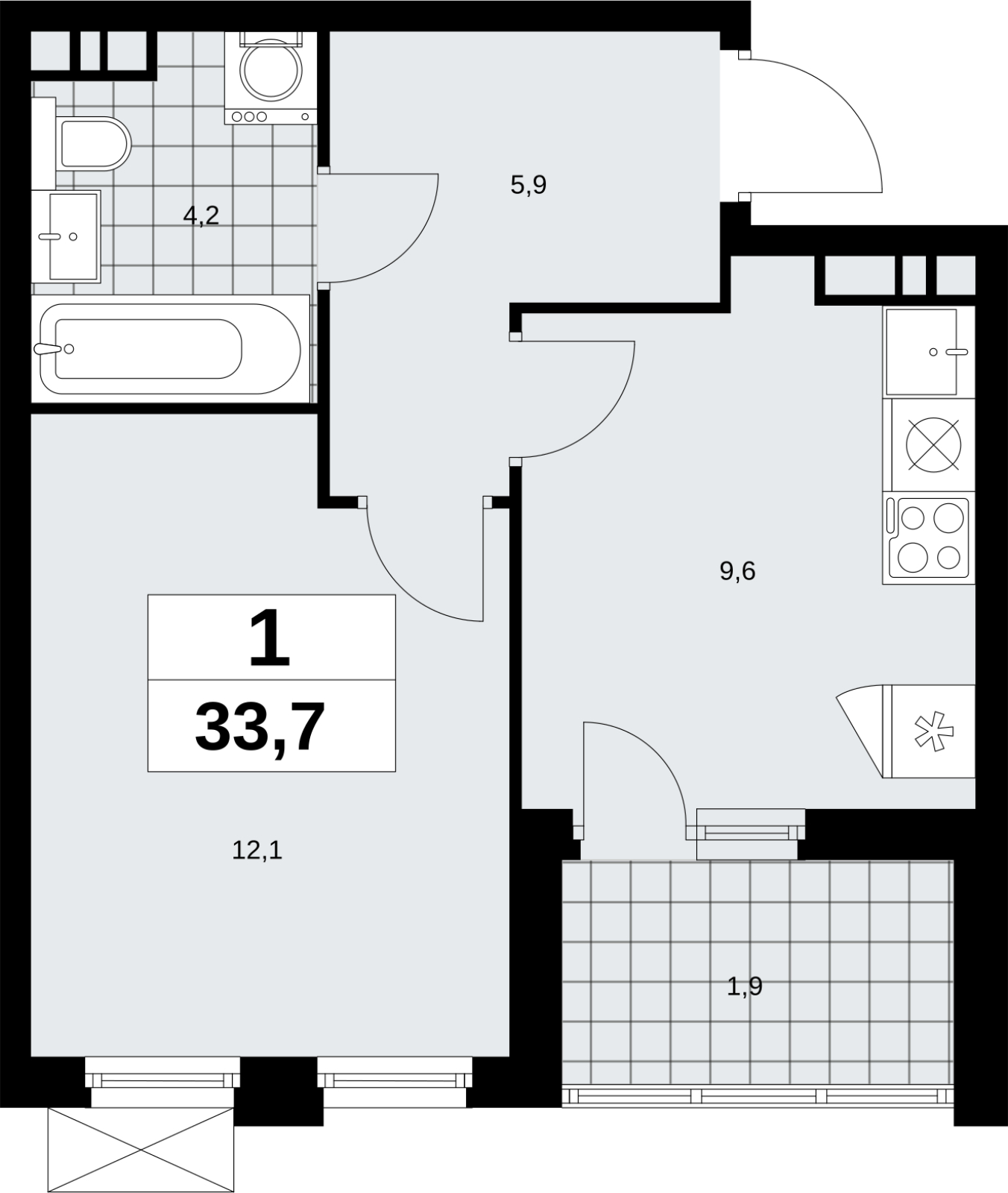 3-комнатная квартира с отделкой в ЖК Скандинавия на 13 этаже в 1 секции. Сдача в 1 кв. 2027 г.