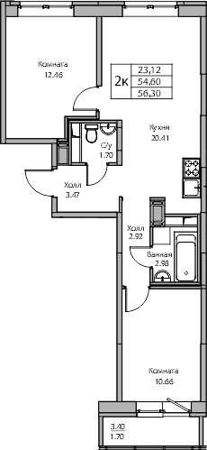 1-комнатная квартира с отделкой в ЖК Янинский лес на 7 этаже в 3 секции. Сдача в 1 кв. 2026 г.