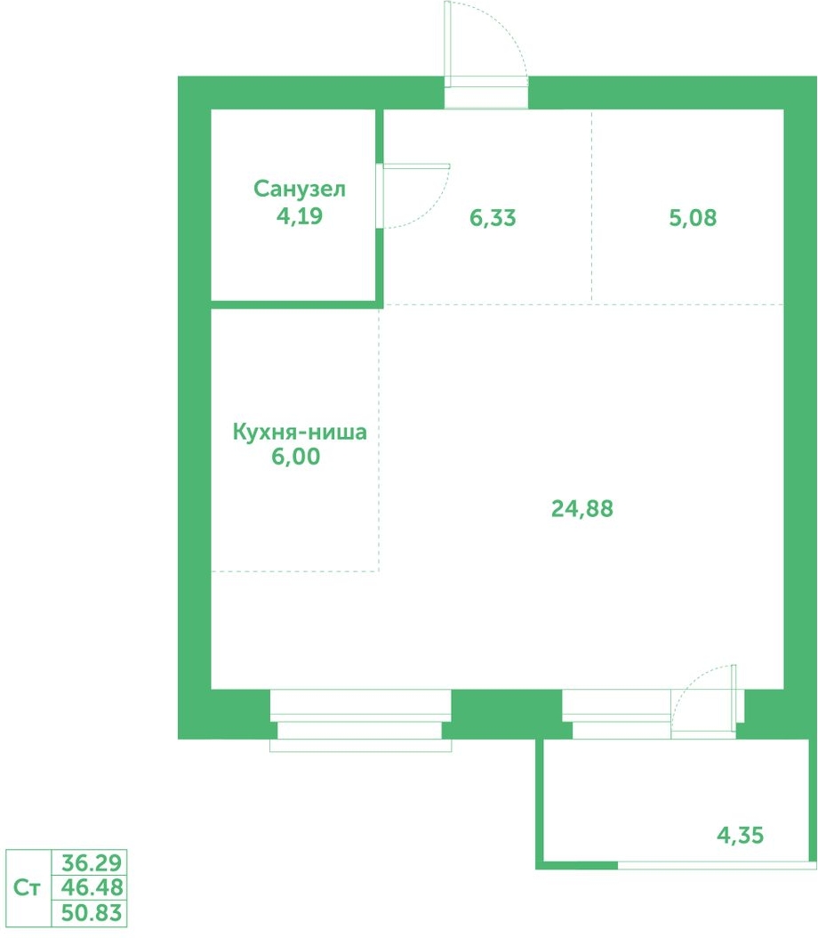 3-комнатная квартира с отделкой в ЖК Юнтолово на 13 этаже в 1 секции. Сдача в 2 кв. 2026 г.