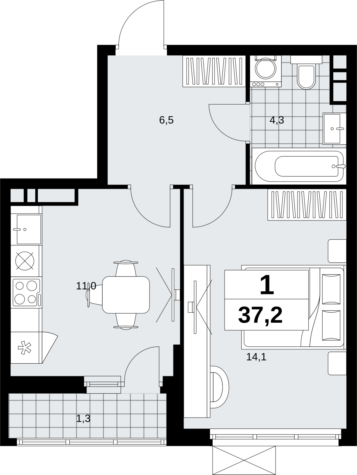 3-комнатная квартира с отделкой в ЖК Скандинавия на 8 этаже в 2 секции. Сдача в 1 кв. 2027 г.