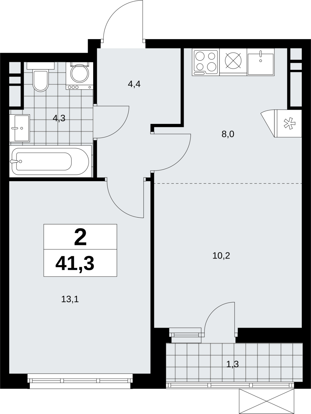 4-комнатная квартира с отделкой в ЖК Скандинавия на 10 этаже в 2 секции. Сдача в 1 кв. 2027 г.