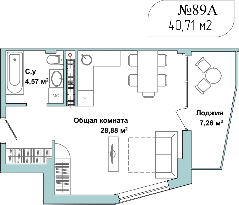 1-комнатная квартира с отделкой в ЖК Garden на 3 этаже в 1 секции. Дом сдан.