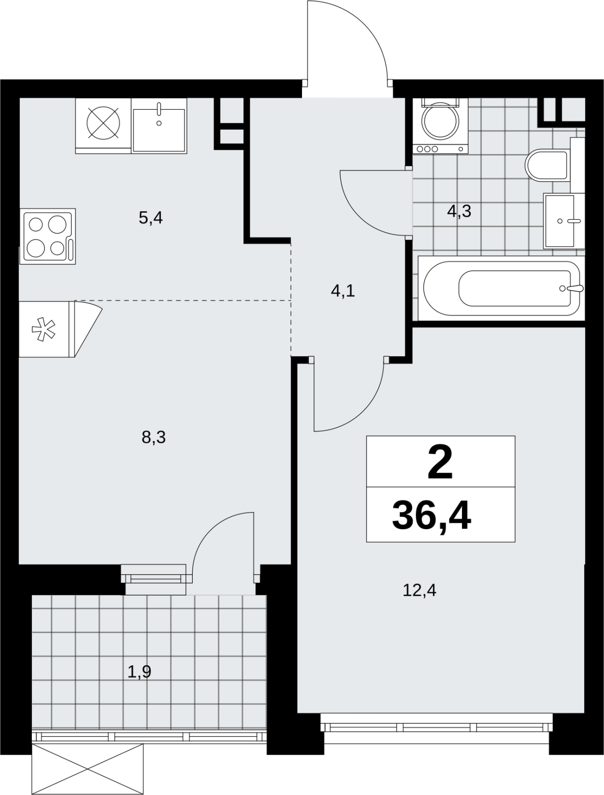 4-комнатная квартира с отделкой в ЖК Скандинавия на 3 этаже в 1 секции. Сдача в 1 кв. 2027 г.