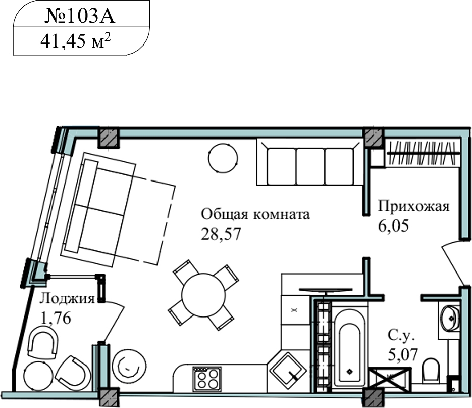 1-комнатная квартира (Студия) с отделкой в ЖК Garden на 5 этаже в 1 секции. Дом сдан.